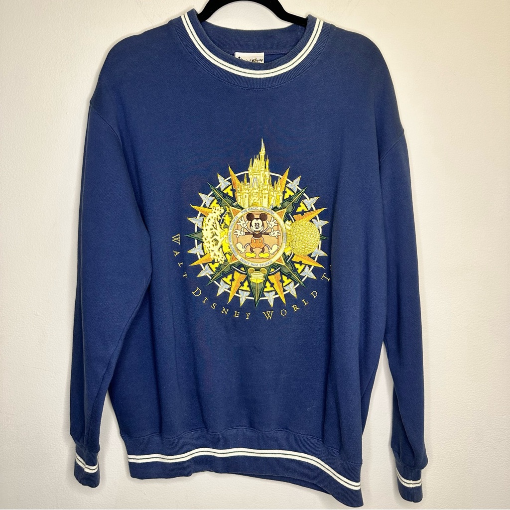 Vintage Walt Disney World Tour Four Parks Mgm Studios Sweatshirt Rare Size M